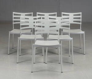 Kasper Salto. Sæt på seks stole, model Ice. 6 