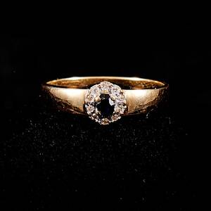 Ring, 18 k. med 10 diamanter 0