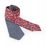 Hermès, slipsar, 2 st., foulardsiden