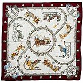 Hermès, scarf Plumes et Grelots, Julia Abadie