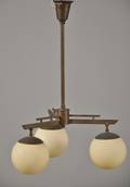 Art Deco pendel med glasskærme