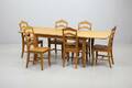 MATBORD med STOLAR, 6 st, ek, 1900-tal