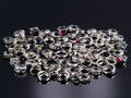 Samling ringe af sterlingsølv. 72