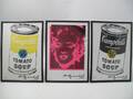 Silkscreen, 3 st Efter Warhol