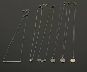 Samling på 6 halskæder af sterling sølv