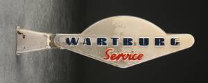 Wartburg Service, væghængt lysskilt, 1950erne Denne vare er sat til omsalg under nyt varenummer 5015828