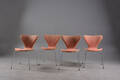 Arne Jacobsen för Fritz Hansen, stolar sjuan 4 st. 4