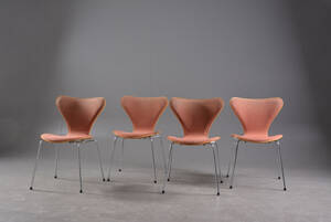 Arne Jacobsen för Fritz Hansen, stolar sjuan 4 st. 4