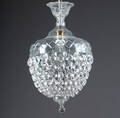 Prismelysekrone med glasskål, ca 1900