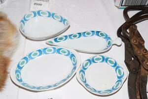 Matservisdelar Gustavsberg Blå båge, 4 st