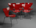 Arne Jacobsen 1901-1972. Seks stole model 3107. 6