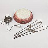 Takampel marmorerad glasmassa