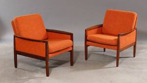 Dansk møbelproducent To lænestole med stel af mahogni 2