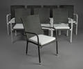 Otte armstole i sort polyrattan 8