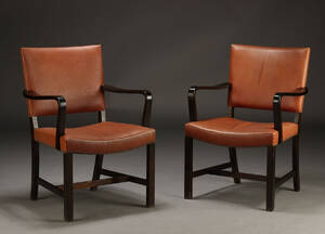 Dansk møbelproducent. Par lænestole, 1940erne 2