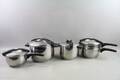 Kastruller 4 st och durkslag Hackman