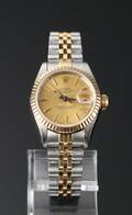 Damearmbåndsur fra Rolex model Datejust, ref. 69173, guld og stål