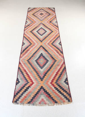 Persisk Kermanshah nomade-kelim, 270x84 cm.