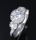 Brillant-rosetring af 18 kt. hvidguld. 1900-tallets anden halvdel