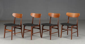 Sæt på fire stole af teak 4