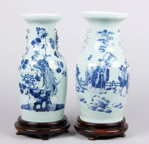 To vaser af porcelæn, Kina 1800 tallet 4.