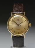 Vintage Omega de Ville herrearmbåndsur af stål med guldkappe, årgang 1965