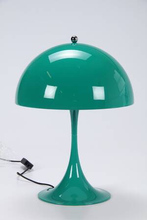 Verner Panton for Louis Poulsen, model Panthella mini bordlampe bluegreen