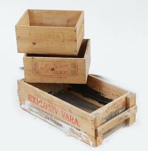 Trälådor 3st, 1900-talets första hälft