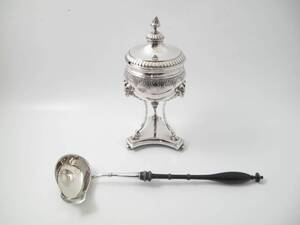 Sockerskål  soppslev, nysilver