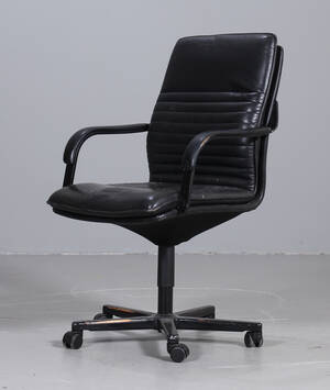Berg Furniture. Kotorstol, sort læder
