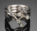 Brillantring af 18 kt hvidguld, ca 0.53 ct