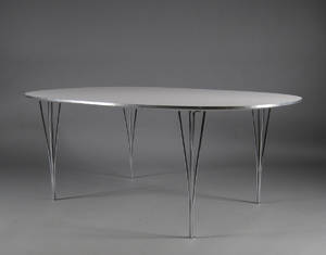 Piet Hein Bruno Mathsson. Super Ellipse spisebord