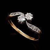 Ring 18 k guld diamanter