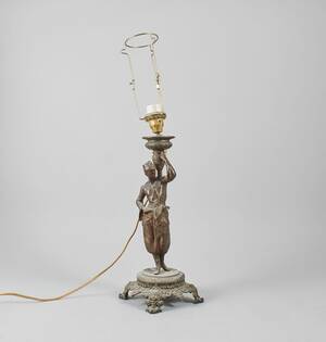 Bordslampfot, Metall