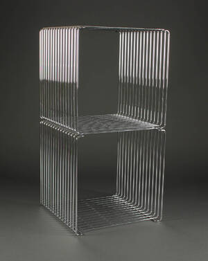 Verner Panton. Wire Cube i farven Chrome. 4