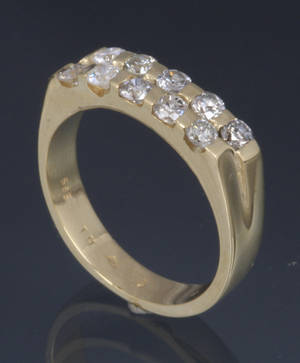 Diamant alliancering, ca. 0.80 ct