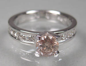 Brillant- og diamantring - Ca. 0.96 ct.
