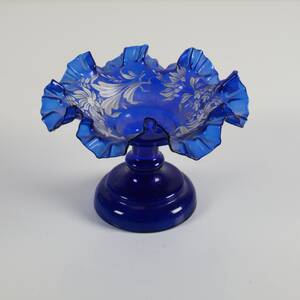 SKÅL, glas med handmålad dekor, 1900-talets första del
