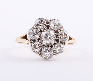 Victoriansk diamantrosetring,1800 tallet slutning