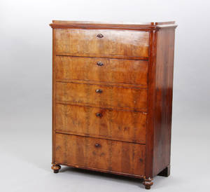 Chiffoniere af mahogny