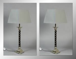 Bordlamper, model London, grå skærme 2