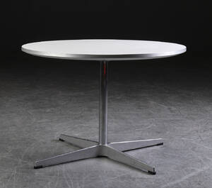 Arne Jacobsen  Piet Hein, sofabord, hvid, Ø 68 cm