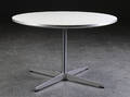 Arne Jacobsen  Piet Hein, sofabord, hvid, Ø 75 cm