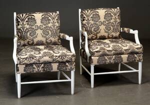 Par lænestole, hvidlakeret 2