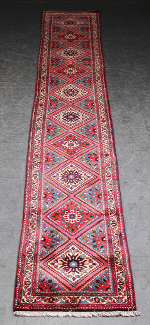 Persisk Hamadan løber, 63x405 cm.