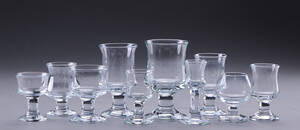 Per Lütken for Holmegaard. Stor samling skibsglas 137