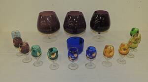 Diverse färgat glas