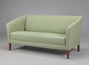 To pers. sofa, polstret med uld