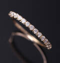 Alliancering af 14 kt guld med brillanter ca. 0.17 ct