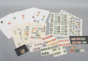Samling frimärken, huvudsakligen NordenEuropa